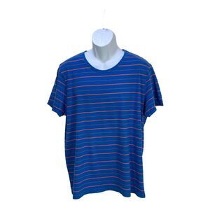Jeanswest Striped Mens T Shirt Size XXL Blue Tee Cotton  Pullover Short Sleeve